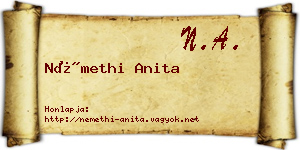 Némethi Anita névjegykártya
